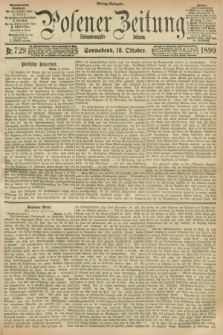 Posener Zeitung. Jg.97, Nr. 729 (18 Oktober 1890) - Mittag=Ausgabe.