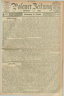 Posener Zeitung. Jg.97, Nr. 747 (25 Oktober 1890) - Mittag=Ausgabe.