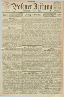 Posener Zeitung. Jg.97, Nr. 781 (7 November 1890) - Abend=Ausgabe.