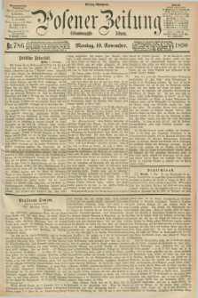 Posener Zeitung. Jg.97, Nr. 786 (10 November 1890) - Mittag=Ausgabe.