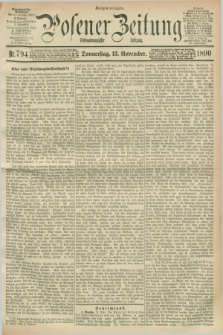 Posener Zeitung. Jg.97, Nr. 794 (13 November 1890) - Morgen=Ausgabe. + dod.
