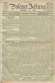 Posener Zeitung. Jg.97, Nr. 795 (13 November 1890) - Mittag=Ausgabe.