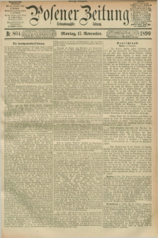 Posener Zeitung. Jg.97, Nr. 804 (17 November 1890) - Mittag=Ausgabe.