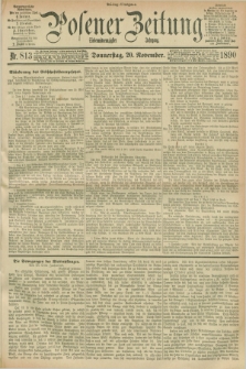 Posener Zeitung. Jg.97, Nr. 813 (20 November 1890) - Mittag=Ausgabe.