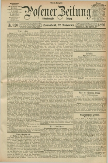 Posener Zeitung. Jg.97, Nr. 820 (22 November 1890) - Abend=Ausgabe.