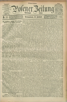 Posener Zeitung. Jg.98, Nr. 22 (10 Januar 1891) - Morgen=Ausgabe. + dod.