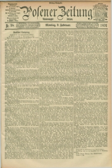 Posener Zeitung. Jg.98, Nr. 98 (9 Februar 1891) - Mittag=Ausgabe.