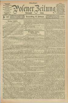 Posener Zeitung. Jg.98, Nr. 107 (12 Februar 1891) - Mittag=Ausgabe.