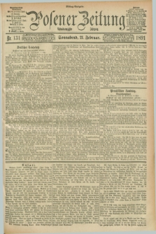 Posener Zeitung. Jg.98, Nr. 131 (21 Februar 1891) - Mittag=Ausgabe.