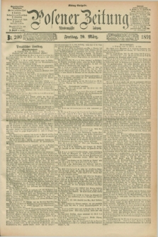 Posener Zeitung. Jg.98, Nr. 200 (20 März 1891) - Mittag=Ausgabe.