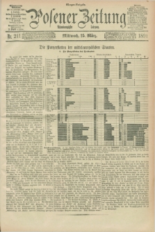 Posener Zeitung. Jg.98, Nr. 211 (25 März 1891) - Morgen=Ausgabe. + dod.