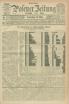 Posener Zeitung. Jg.98, Nr. 214 (26 März 1891) - Morgen=Ausgabe. + dod.