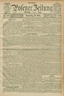 Posener Zeitung. Jg.98, Nr. 216 (26 März 1891) - Abend=Ausgabe.