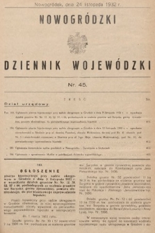 Nowogródzki Dziennik Wojewódzki. 1932, nr 45