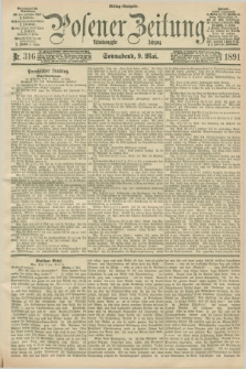 Posener Zeitung. Jg.98, Nr. 316 (9 Mai 1891) - Mittag=Ausgabe.