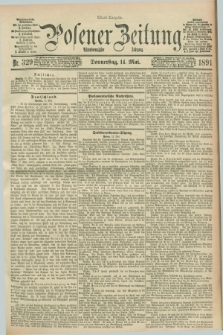 Posener Zeitung. Jg.98, Nr. 329 (14 Mai 1891) - Abend=Ausgabe.
