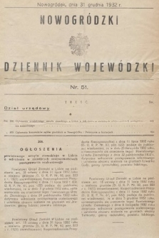 Nowogródzki Dziennik Wojewódzki. 1932, nr 51