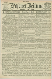 Posener Zeitung. Jg.98, Nr. 397 (11 Juni 1891) - Mittag=Ausgabe.