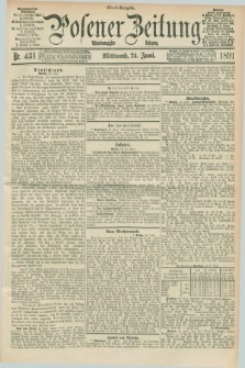 Posener Zeitung. Jg.98, Nr. 431 (24 Juni 1891) - Abend=Ausgabe.