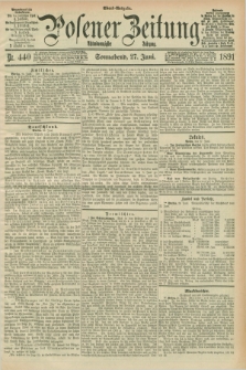 Posener Zeitung. Jg.98, Nr. 440 (27 Juni 1891) - Abend=Ausgabe.
