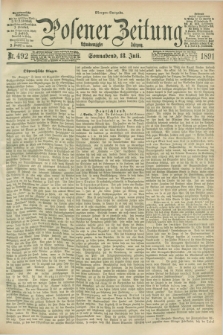 Posener Zeitung. Jg.98, Nr. 492 (18 Juli 1891) - Morgen=Ausgabe. + dod.