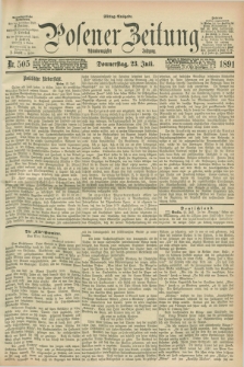 Posener Zeitung. Jg.98, Nr. 505 (23 Juli 1891) - Mittag=Ausgabe.