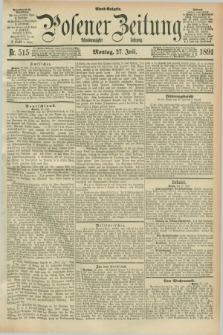 Posener Zeitung. Jg.98, Nr. 515 (27 Juli 1891) - Abend=Ausgabe.
