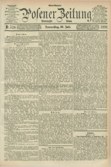 Posener Zeitung. Jg.98, Nr. 524 (30 Juli 1891) - Abend=Ausgabe.