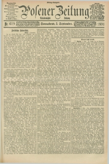 Posener Zeitung. Jg.98, Nr. 619 (5 September 1891) - Mittag=Ausgabe.