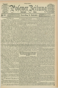 Posener Zeitung. Jg.98, Nr. 667 (24 September 1891) - Mittag=Ausgabe.