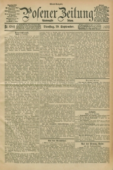 Posener Zeitung. Jg.98, Nr. 680 (29 September 1891) - Abend=Ausgabe.