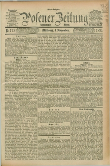 Posener Zeitung. Jg.98, Nr. 773 (4 November 1891) - Abend=Ausgabe.