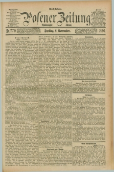 Posener Zeitung. Jg.98, Nr. 779 (6 November 1891) - Abend=Ausgabe.