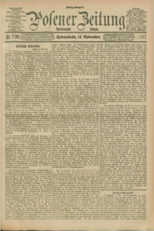 Posener Zeitung. Jg.98, Nr. 799 (14 November 1891) - Mittag=Ausgabe.