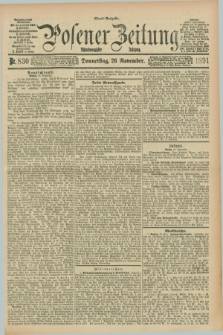 Posener Zeitung. Jg.98, Nr. 830 (26 November 1891) - Abend=Ausgabe.