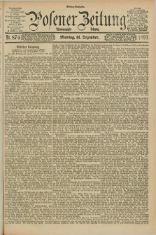Posener Zeitung. Jg.98, Nr. 874 (14 Dezember 1891) - Mittag=Ausgabe.
