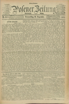 Posener Zeitung. Jg.98, Nr. 912 (31 Dezember 1891) - Mittag=Ausgabe.