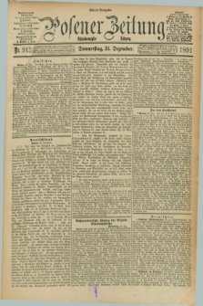 Posener Zeitung. Jg.98, Nr. 913 (31 Dezember 1891) - Abend=Ausgabe.