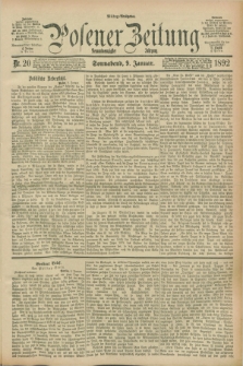 Posener Zeitung. Jg.99, Nr. 20 (9 Januar 1892) - Mittag=Ausgabe.
