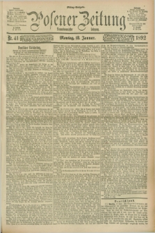 Posener Zeitung. Jg.99, Nr. 41 (18 Januar 1892) - Mittag=Ausgabe.