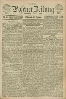 Posener Zeitung. Jg.99, Nr. 48 (20 Januar 1892) - Abend=Ausgabe.