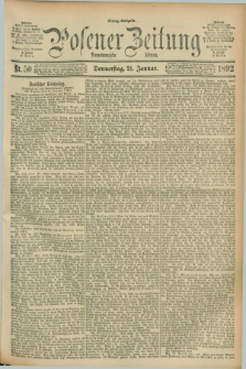 Posener Zeitung. Jg.99, Nr. 50 (21 Januar 1892) - Mittag=Ausgabe.