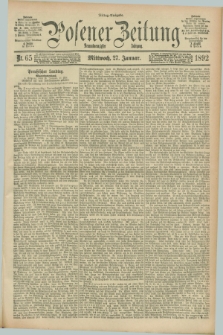 Posener Zeitung. Jg.99, Nr. 65 (27 Januar 1892) - Mittag=Ausgabe.