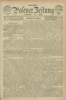 Posener Zeitung. Jg.99, Nr. 70 (29 Januar 1892) - Morgen=Ausgabe. + dod.