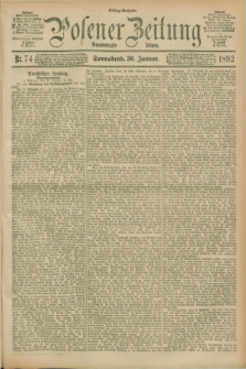 Posener Zeitung. Jg.99, Nr. 74 (30 Januar 1892) - Mittag=Ausgabe.