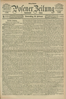 Posener Zeitung. Jg.99, Nr. 122 (18 Februar 1892) - Mittag=Ausgabe.