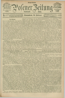 Posener Zeitung. Jg.99, Nr. 127 (20 Februar 1892) - Morgen=Ausgabe. + dod.
