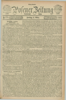 Posener Zeitung. Jg.99, Nr. 179 (11 März 1892) - Mittag=Ausgabe.