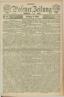 Posener Zeitung. Jg.99, Nr. 207 (22 März 1892) - Abend=Ausgabe.
