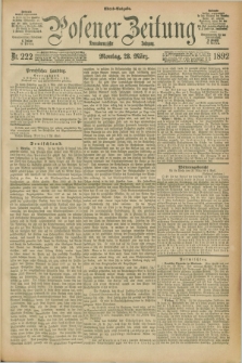 Posener Zeitung. Jg.99, Nr. 222 (28 März 1892) - Abend=Ausgabe.